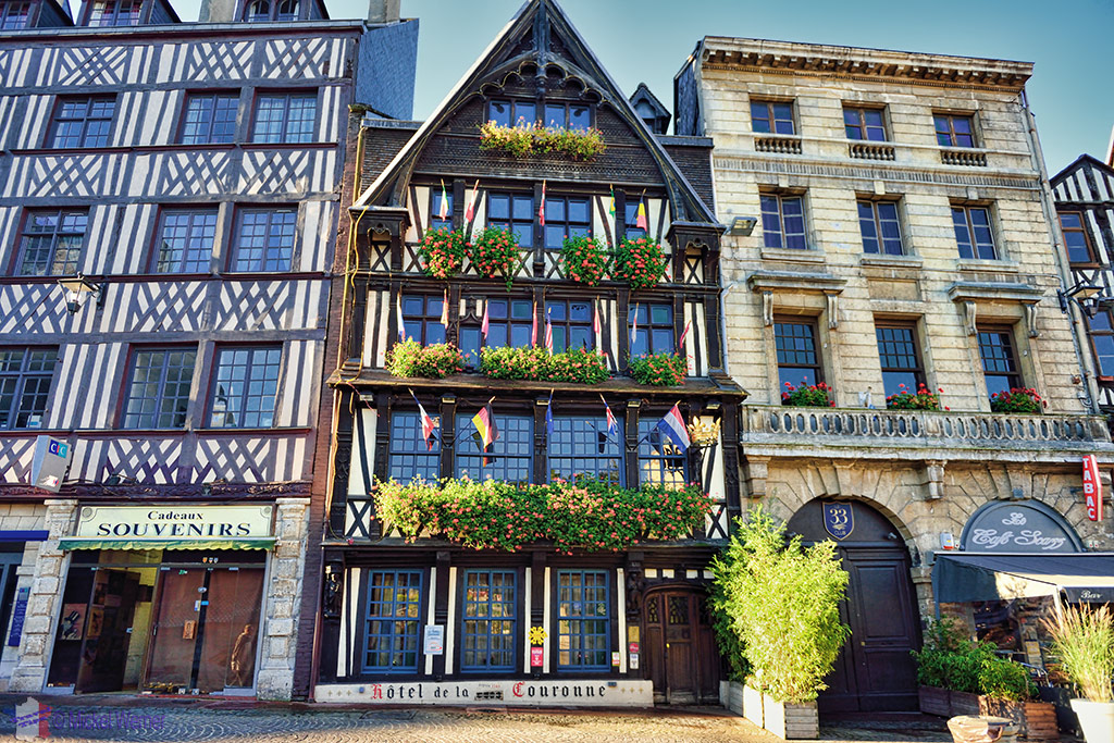 La Couronne restaurant (and hotel), France's oldest inn.'