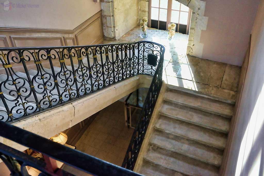 Stairs of Castle Reignac at Reignac-sur-Indre in the Loire Valley