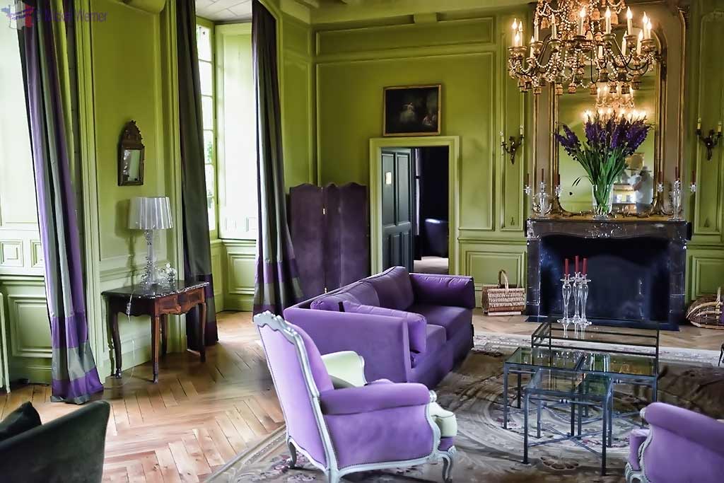 Sitting room of Castle Reignac at Reignac-sur-Indre in the Loire Valley