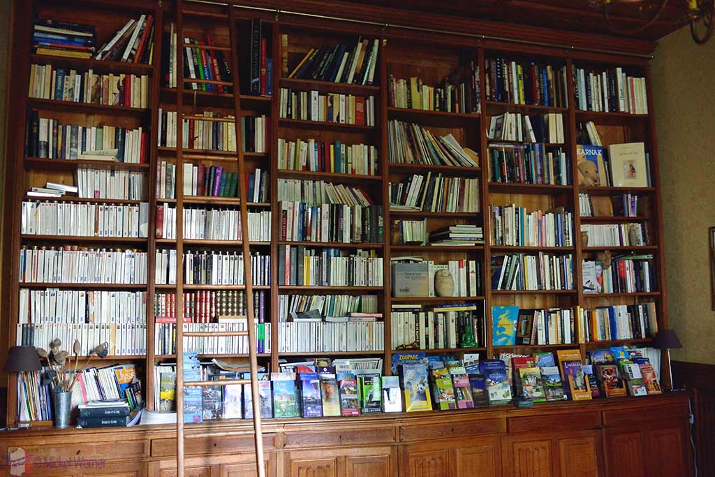 Library of Castle Reignac at Reignac-sur-Indre in the Loire Valley