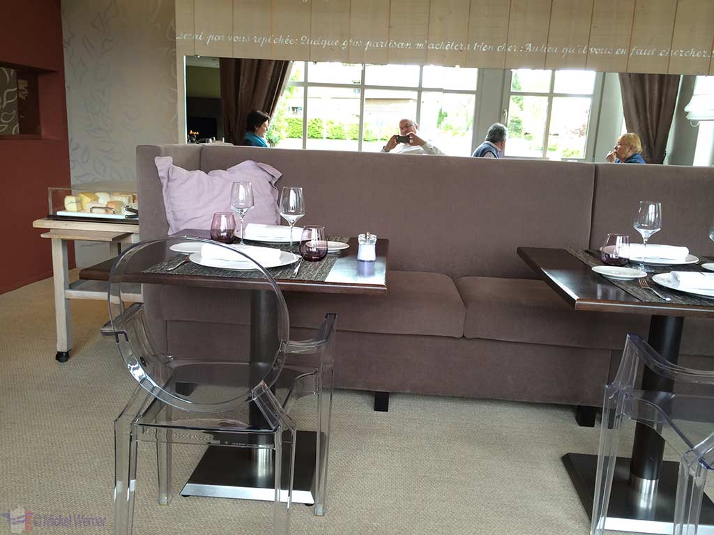 inside the Au Souper Fin restaurant in Frichemesnil, Normandy