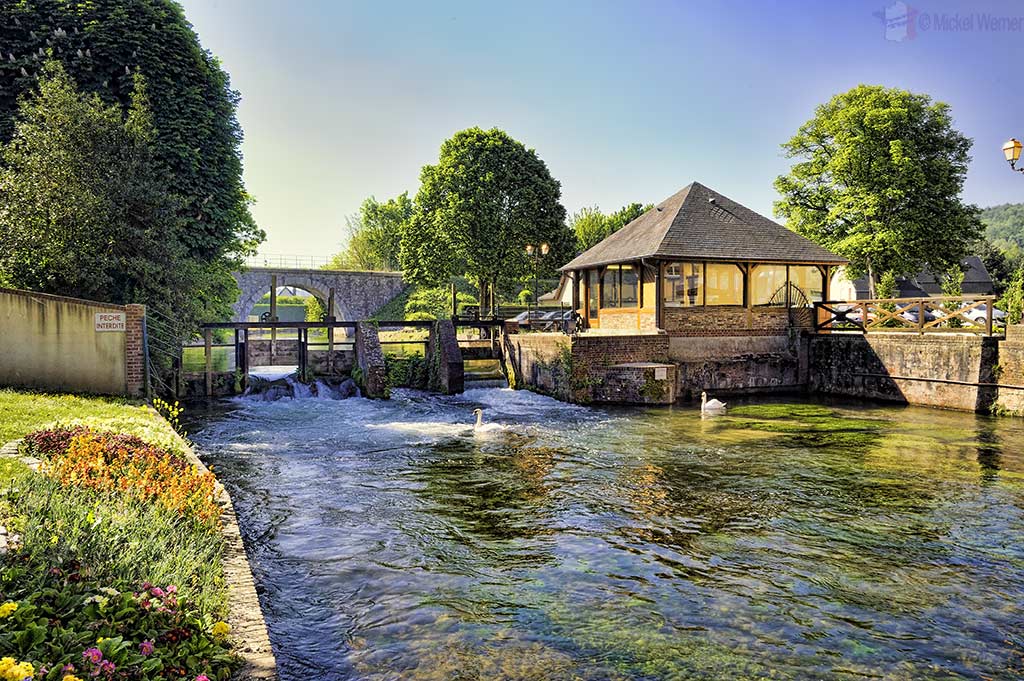 Electricity generating watermill at Cany-Barville, Normandy'