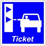 Take a ticket to enter the motorway