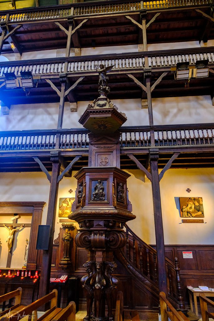 The pulpit of the Saint-Jean-Baptiste church in Saint-Jean-de-Luz