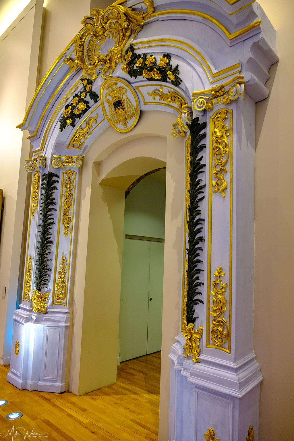 Entrance to former Bishop private chapel in the Valence museum of archaeology and art building