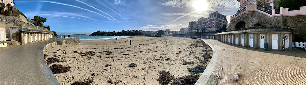 Panoramic photo of the Dinard beach