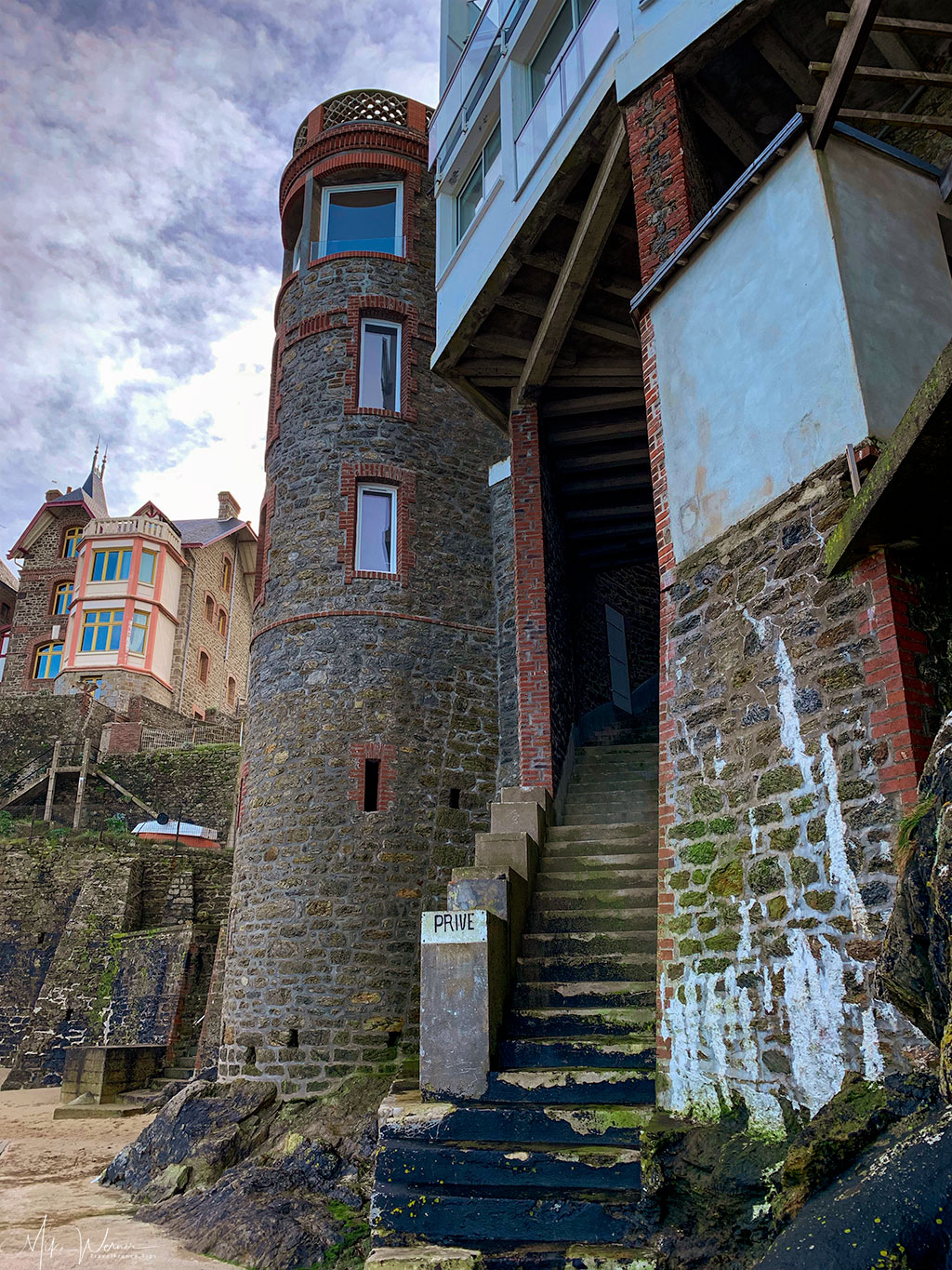 A tower from one of the seaside villas in Dinard