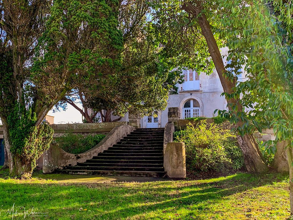 Rear staircase of the Villa Eugenie in Dinard