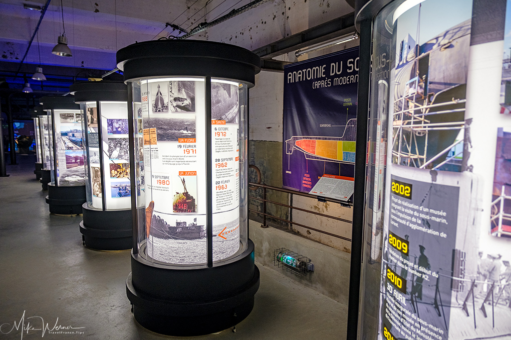 History display of the French submarines