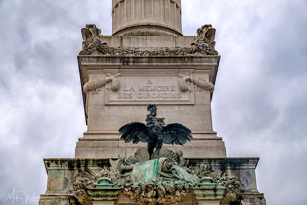 The inscription says 'To the memory of the Girondines'