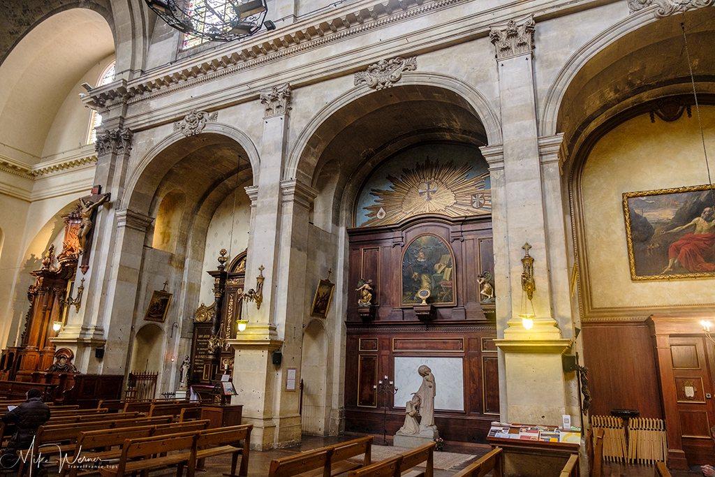 The sides of the Saint-Paul-Saint-François-Xavier church in Bordeau