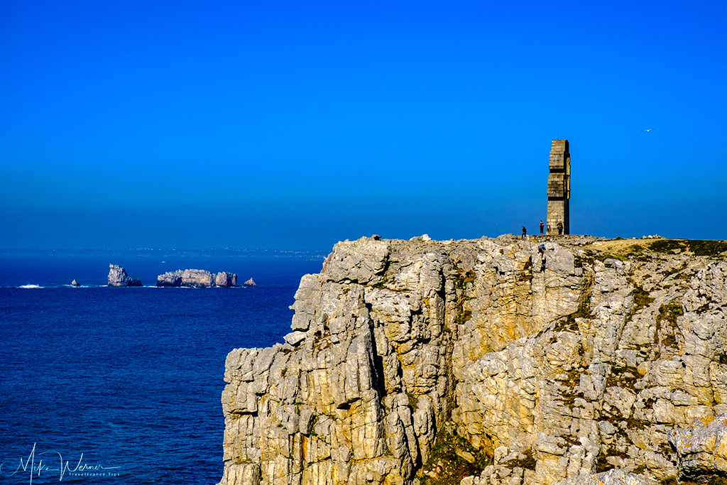 The 'Croix de Pen-Hir' monument of Camaret-sur-Mer seen from a distance