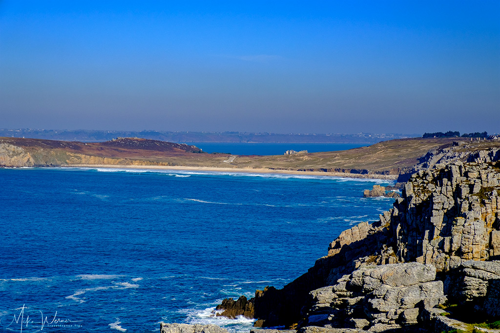 One of several beaches of Camaret-sur-Mer as seen from the 'Croix de Pen-Hir' monument 