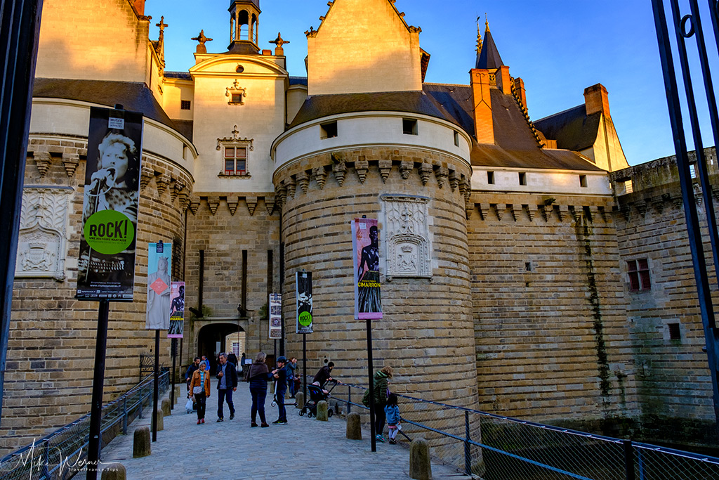 Entrance towers and drawbridge of the Duke's castle in Nantes