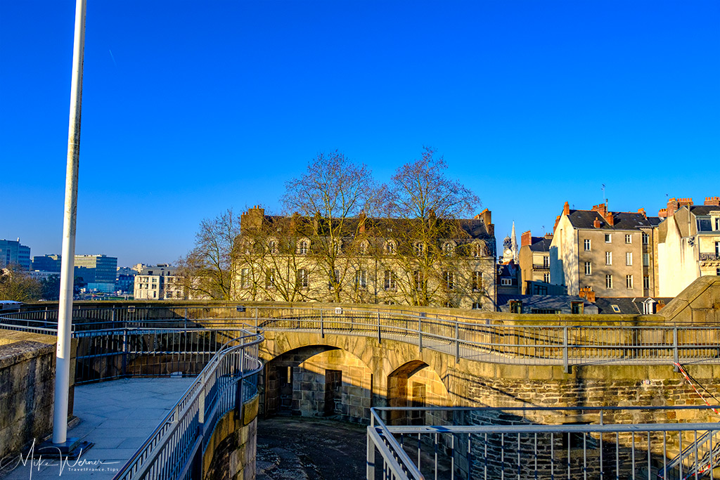 Part of the walls of the Nantes castle