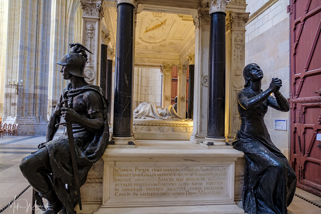 Cenotaph (tomb without a body) of Louis Juchault de Lamoriciere in the Nantes cathedral