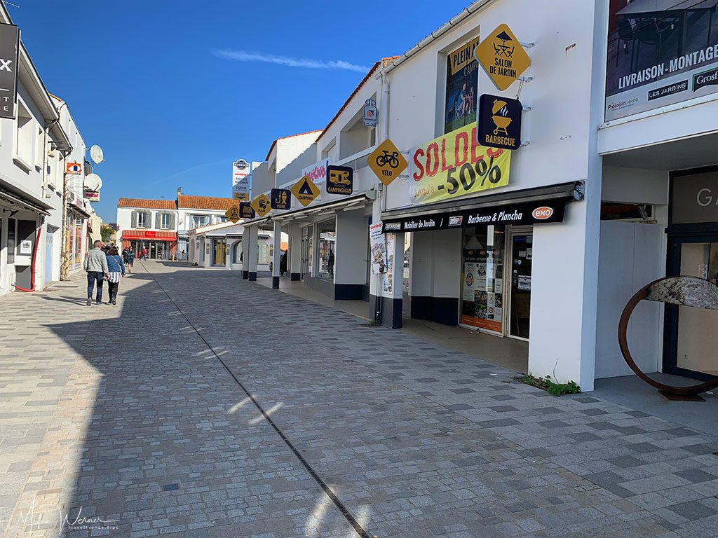 Pedestrian street in Noirmoutier-en-l'Ile