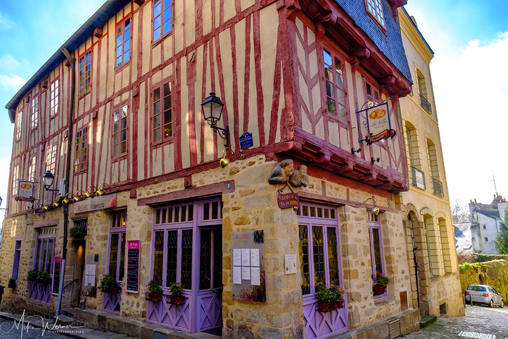 Restaurant in a wooden house in Vannes, Brittany