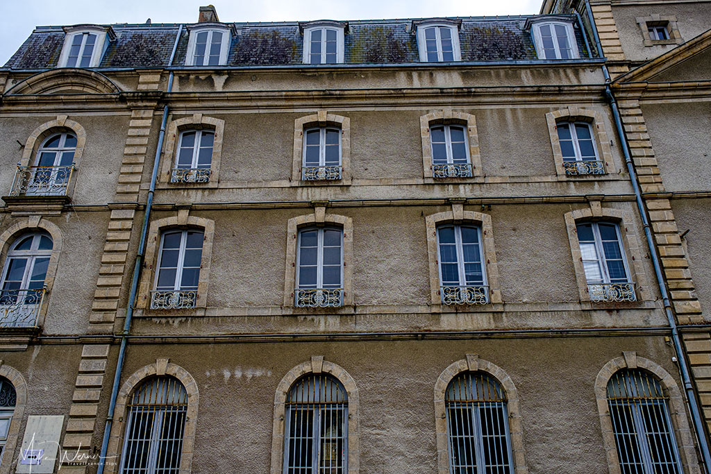 Close-up of the Chateau de l'Hermine in Vannes, Brittany