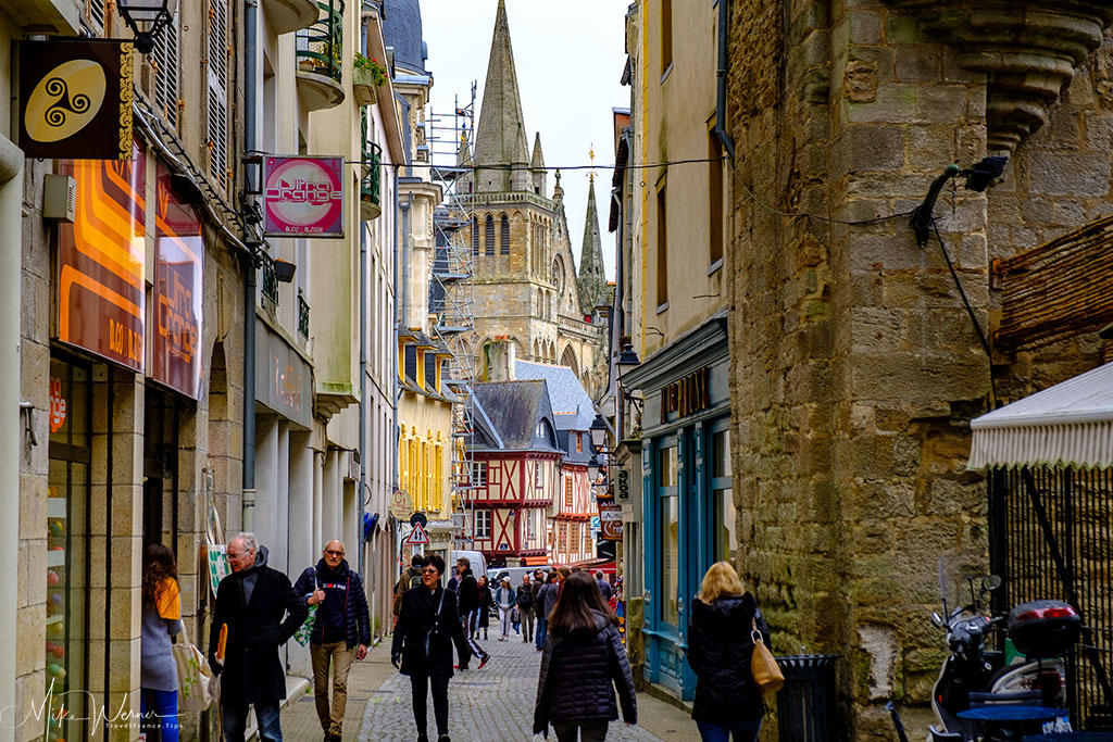 Narrow streets in Vannes, Brittany