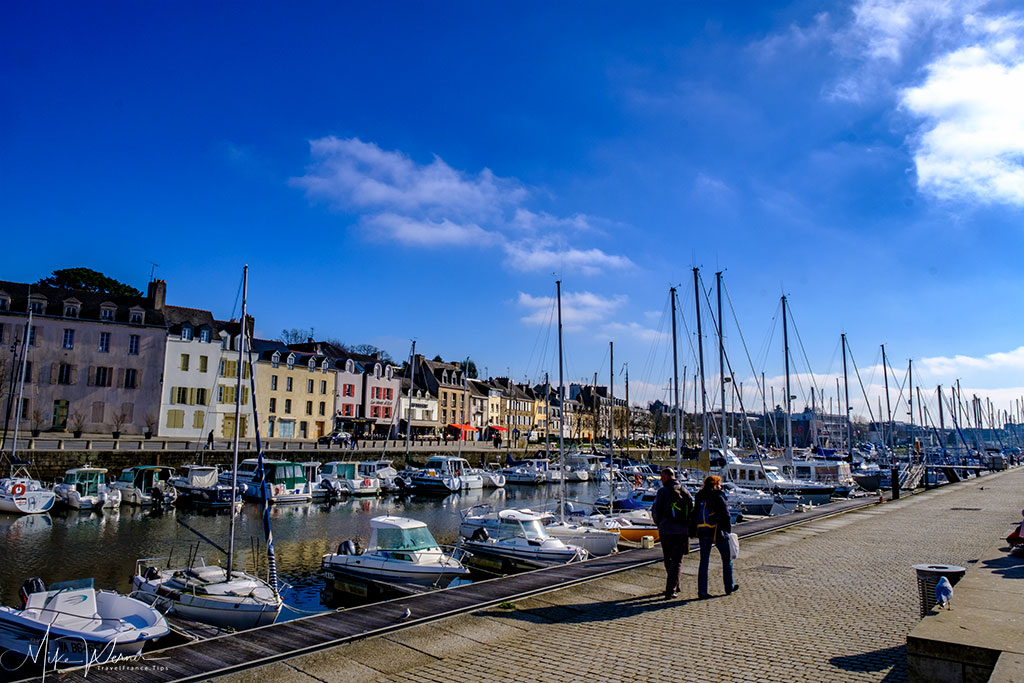 Very long pleasure boats marina in Vannes, Brittany