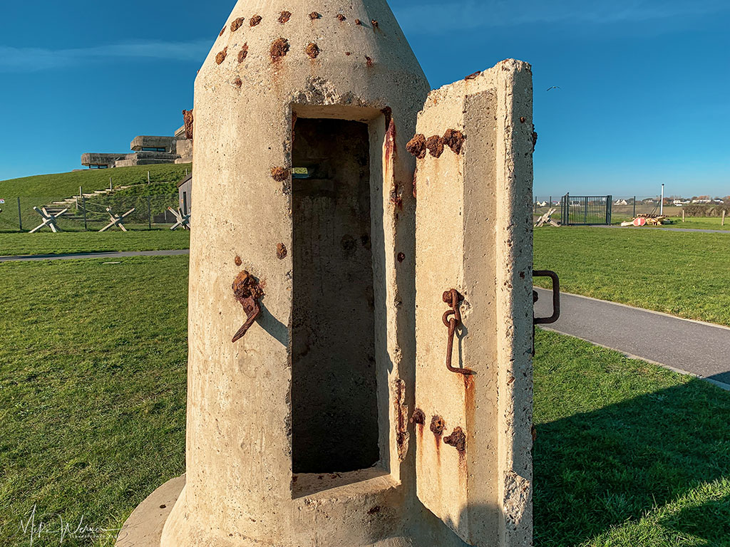 Concrete shelter at the 39-45 Memories Museum at Pointe Saint-Mathieu in Brittany