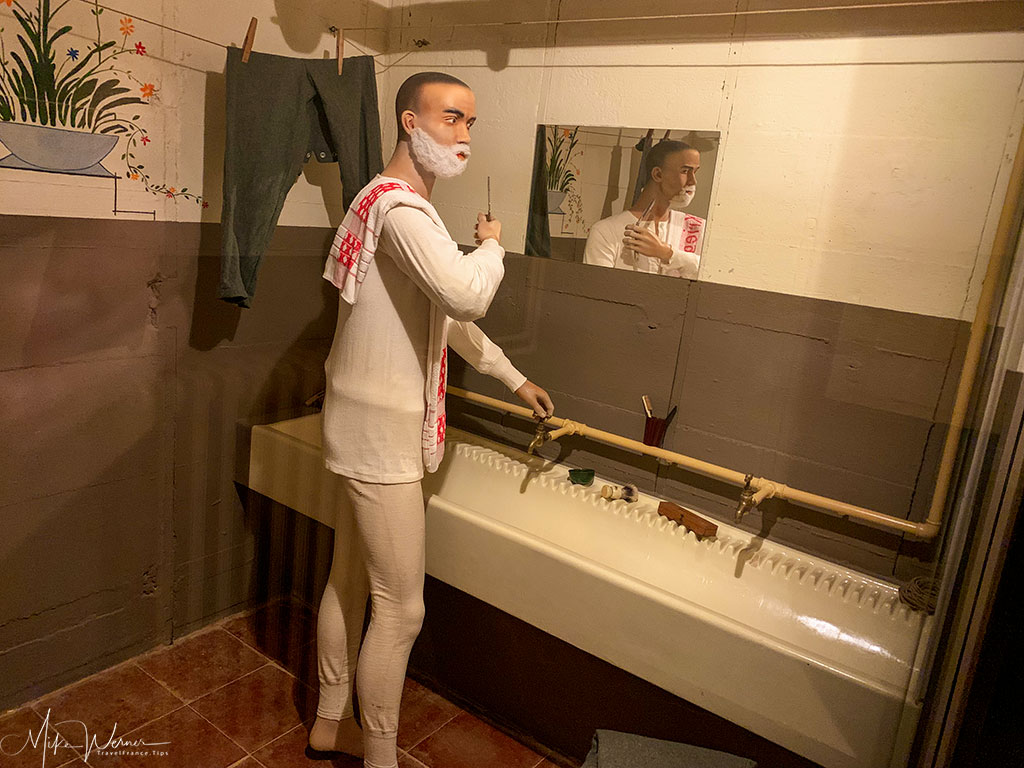 WWII German shaving at the 39-45 Memories Museum at Pointe Saint-Mathieu in Brittany