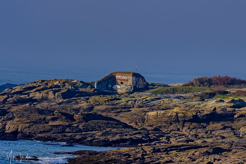 German WWII bunker along the coast of Quiberon, Brittany