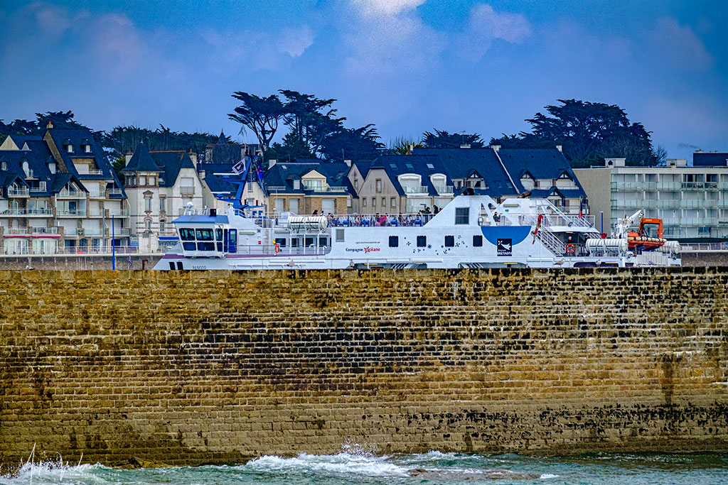 Ferry arriving at Port Maria in Quiberon, Brittany