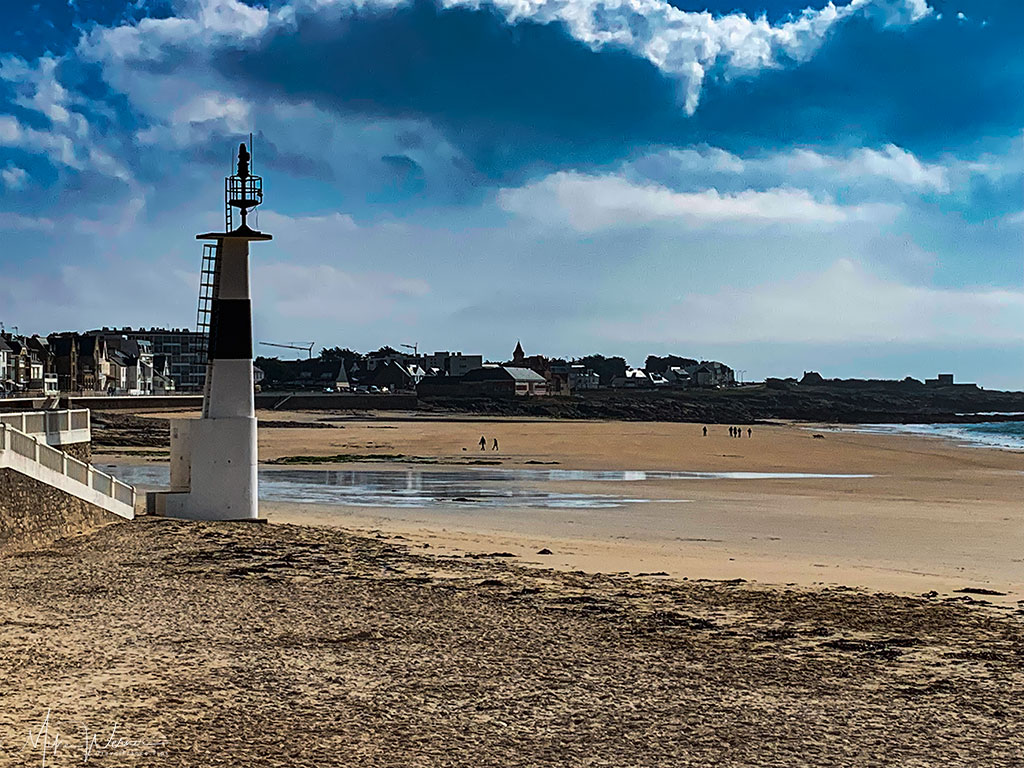 Sandy beach, known as La Grande Plage, in Quiberon, Brittany