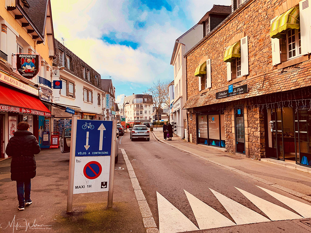 Shopping street in Quiberon, Brittany