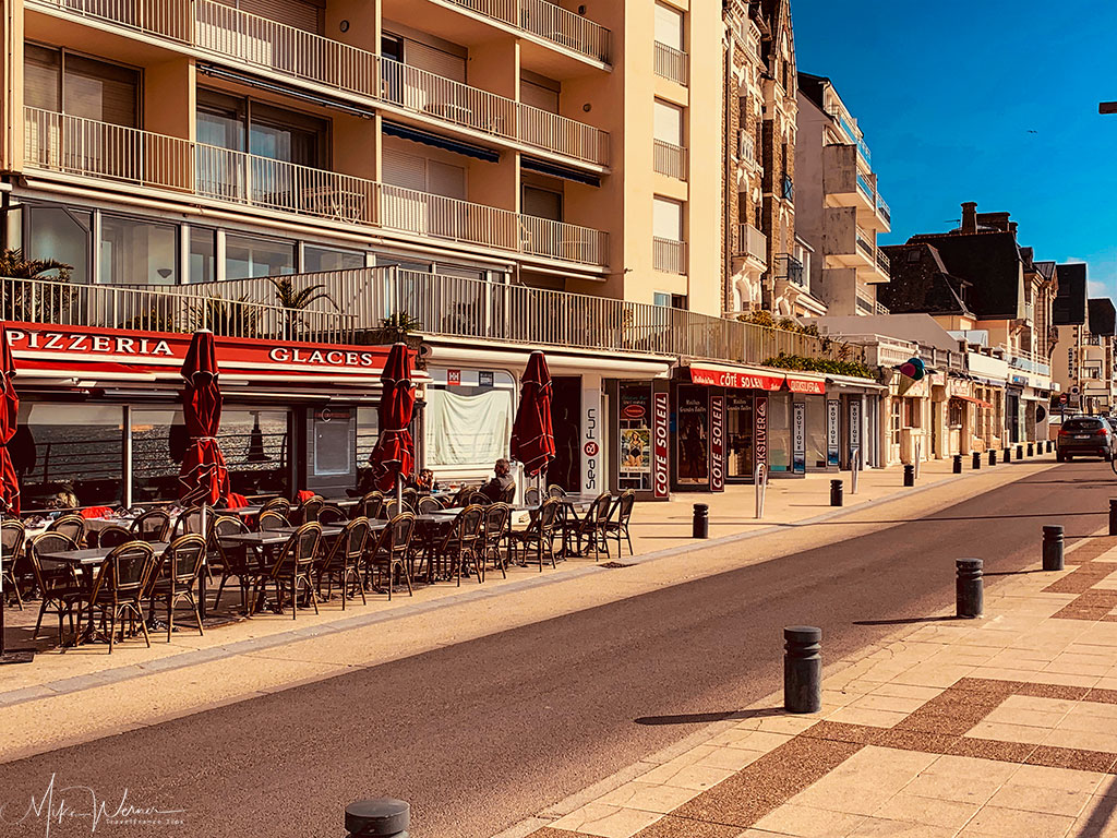 Beachside terraces in Quiberon, Brittany