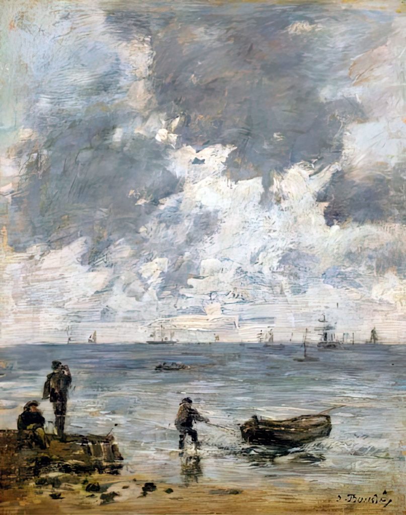 1885 Eugene Louis Boudin - Le Havre. The sea at sunset