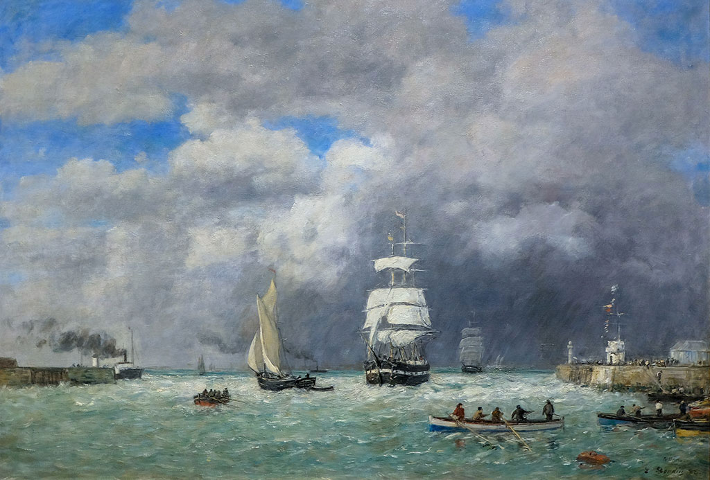 1888 Eugene Boudin - Entrance to the Port