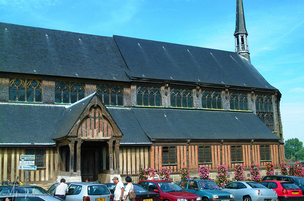 The mostly wooden nave of the Saint-Catherine church in Honfleur, Normandy