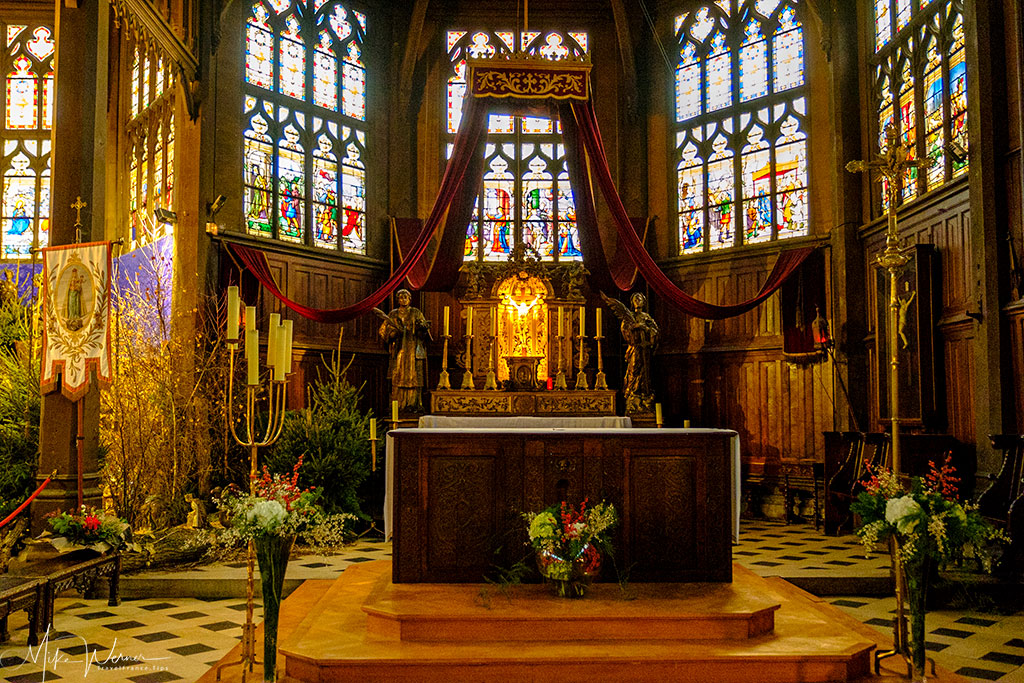 The altar of the Saint-Catherine church in Honfleur, Normandy