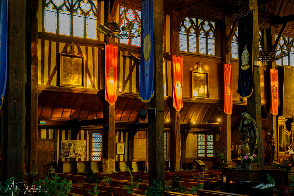 Stained glass windows of the Saint-Catherine church in Honfleur, Normandy