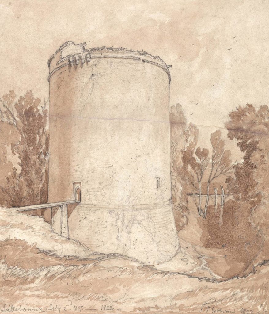 1822 John Cotman - Round Tower, Castle of Lillebonne, Normandy