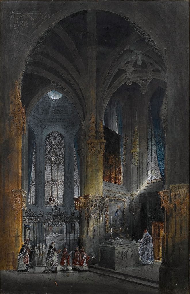 1846 - Samuel Prout - The Lady Chapel, St-Pierre, Caen