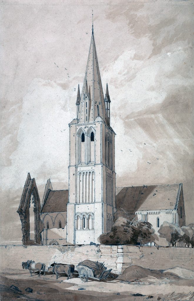 1820 - John Sell Cotman - Douvres Church, Normandy