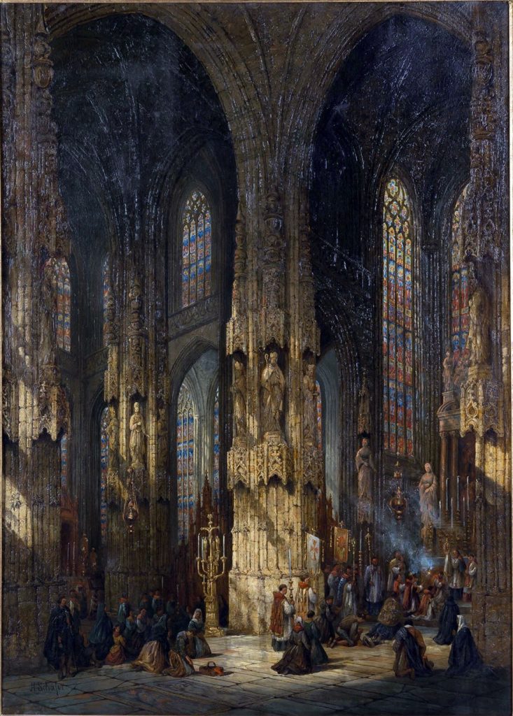 ???? - Henry Thomas Schafer - Interior of the Cathedral, Caen