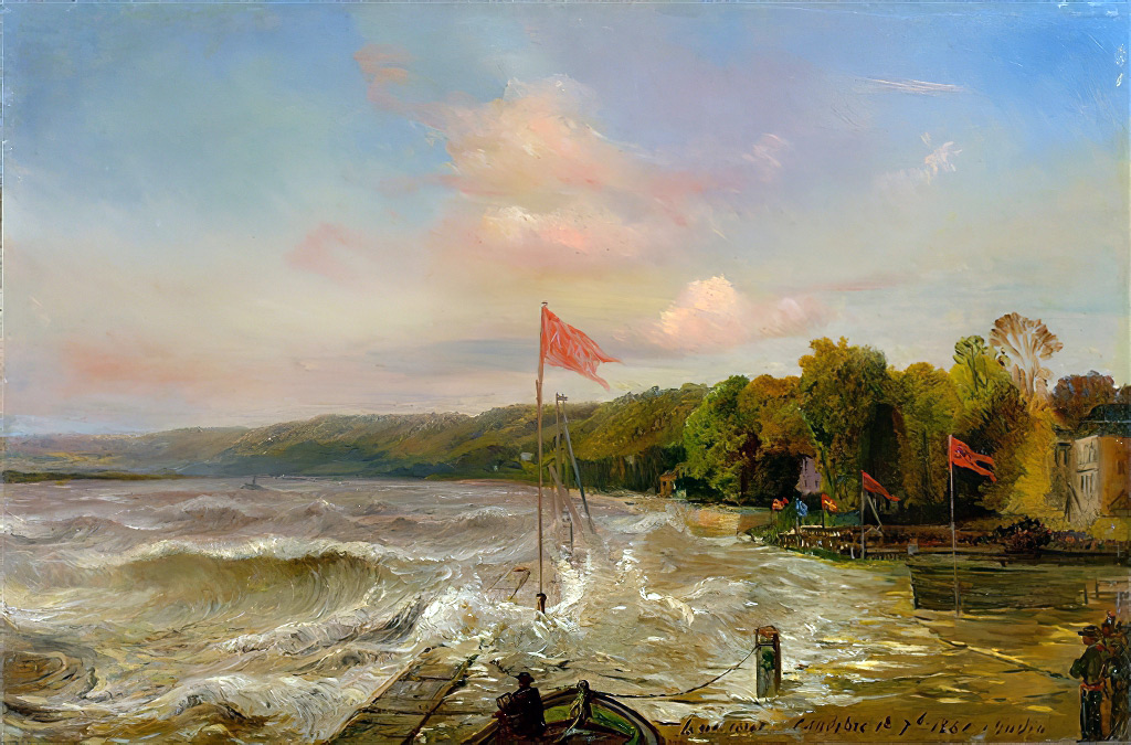 1861 - Theodore Gudin - Tidal Wave in Caudebec