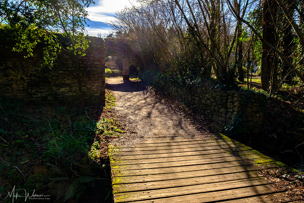 Bridge to the Beauport Abbey in Paimpol, Brittany