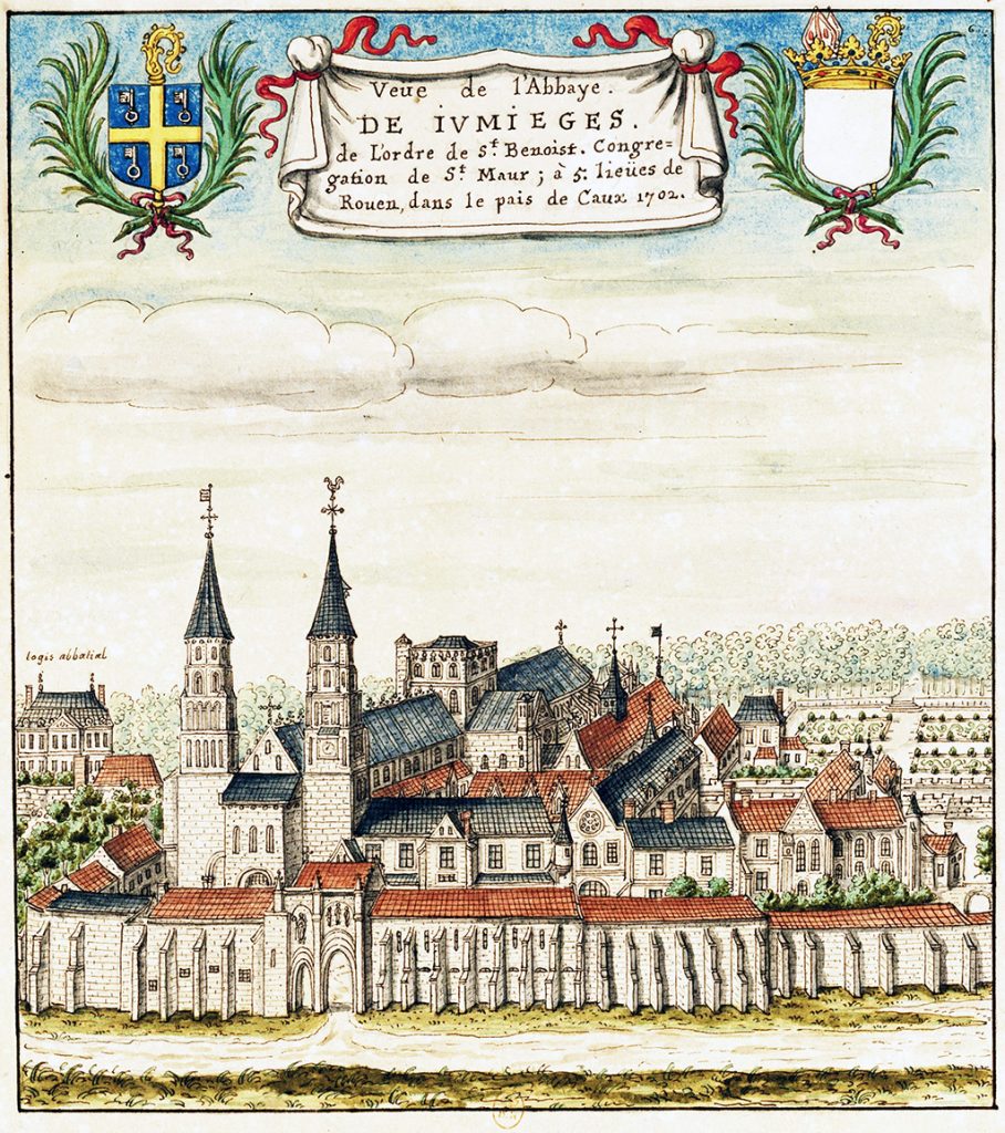 ???? - Louis Boudan - View of the Abbey of Jumieges, of the order of St Benoist, Congregation of St Maur; 5 leagues from Rouen, in the country of Caux