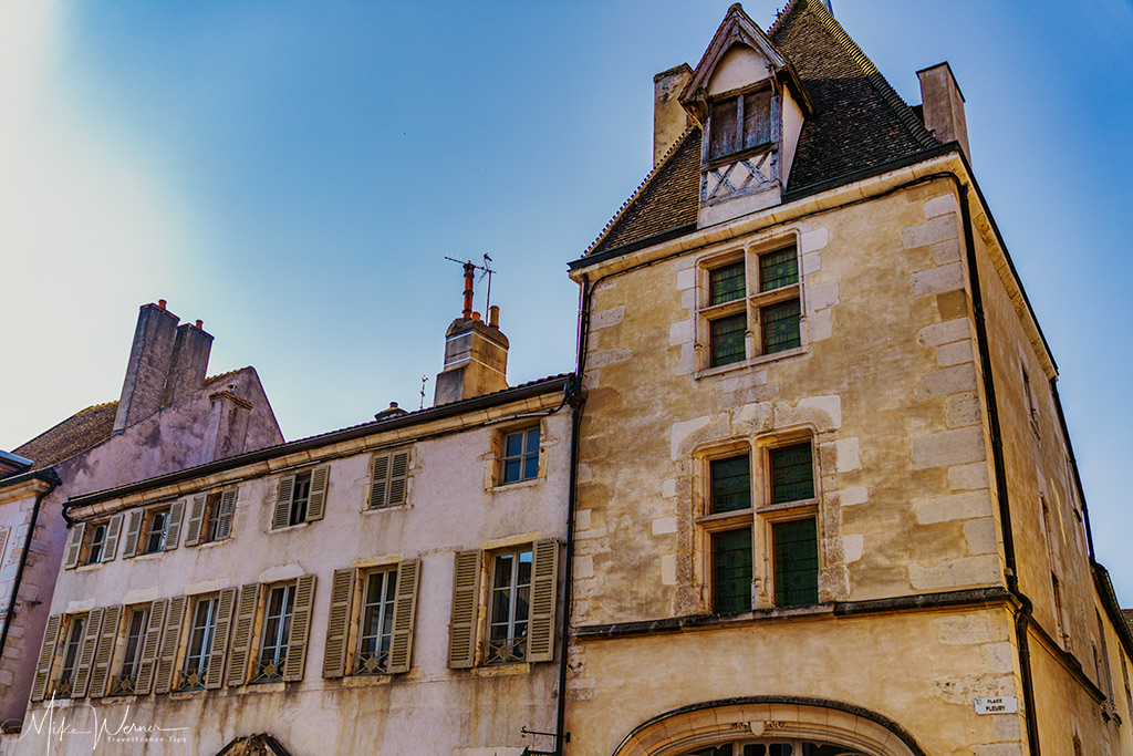 Facade of old building in Beaune