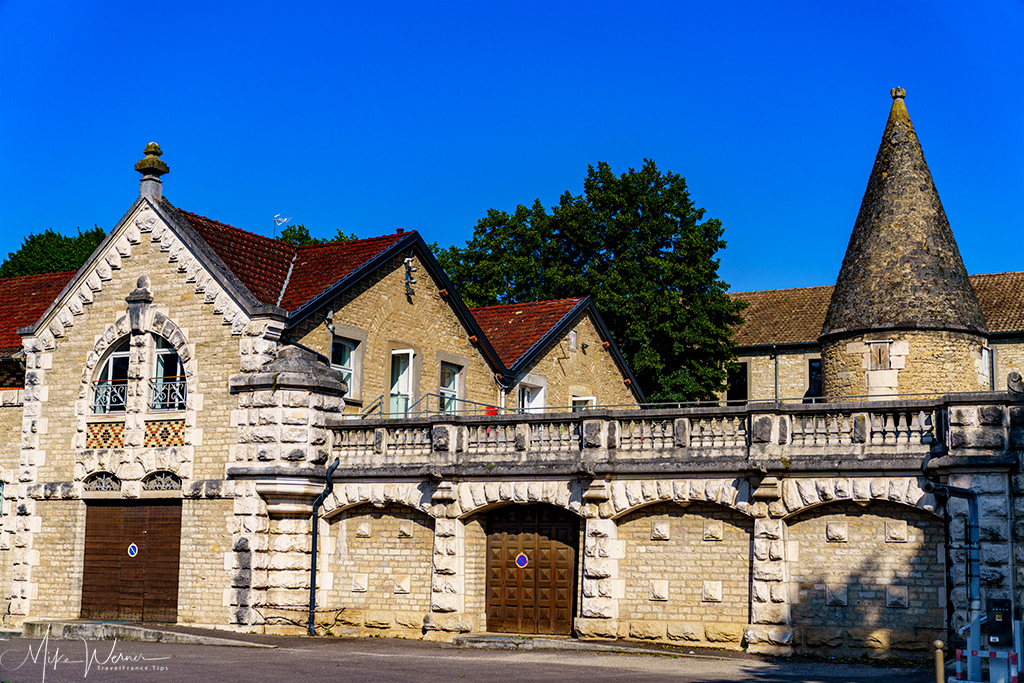 Closeup and turret of the Beaune Museum of Fine Arts