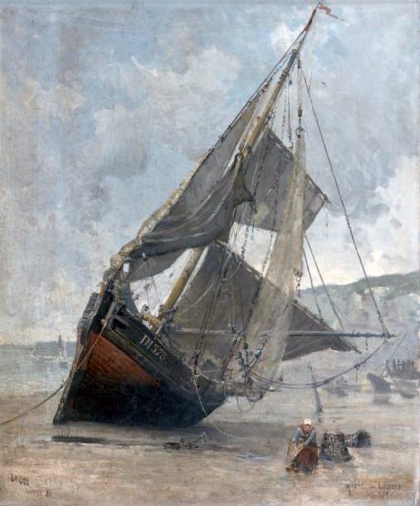 1880 - Frank Myers Boggs - Marie-Louise washed up on the beach of Dieppe