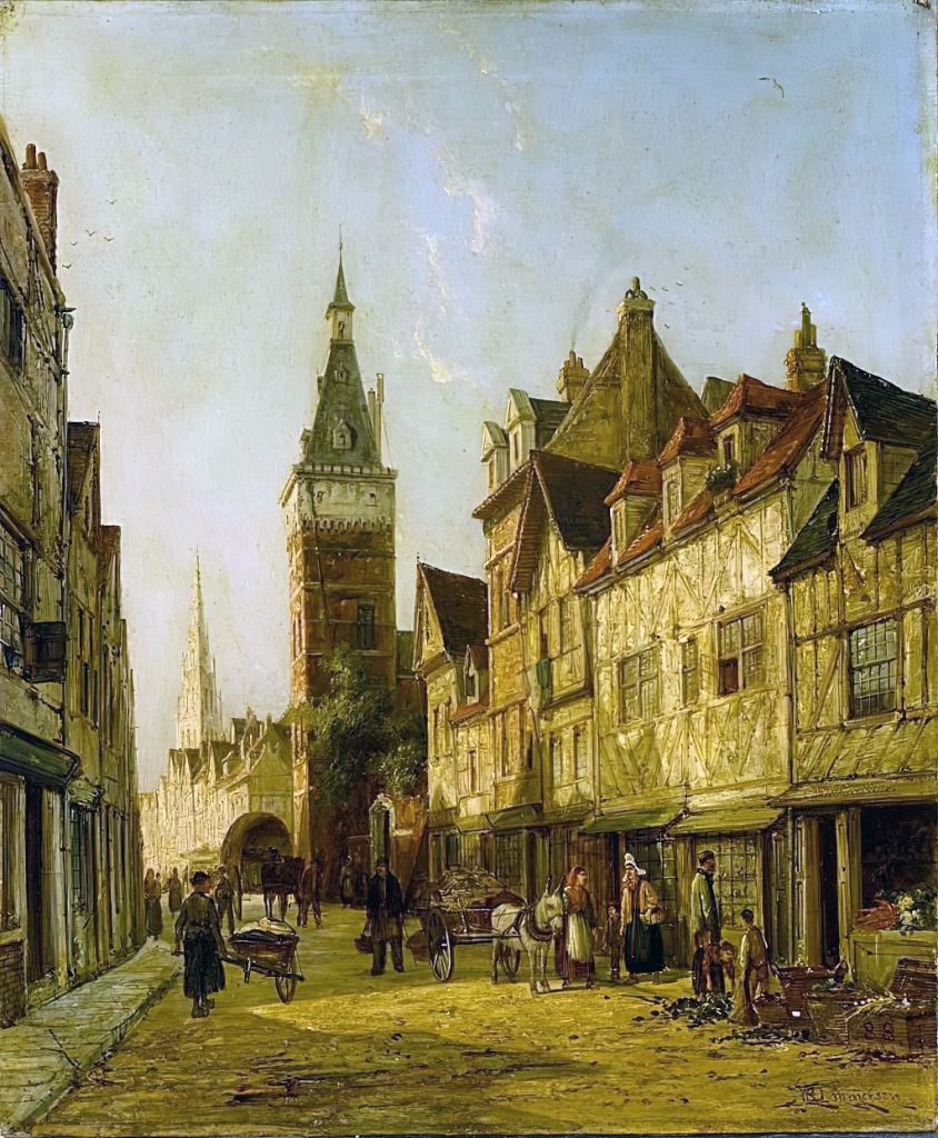 1888 - William Raymond Dommersen - Rue Delle Cicogne, Dieppe