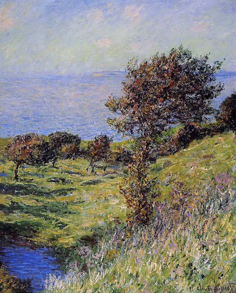 1881 - Claude Monet - Cliffs of Varengeville, Gust of Wind