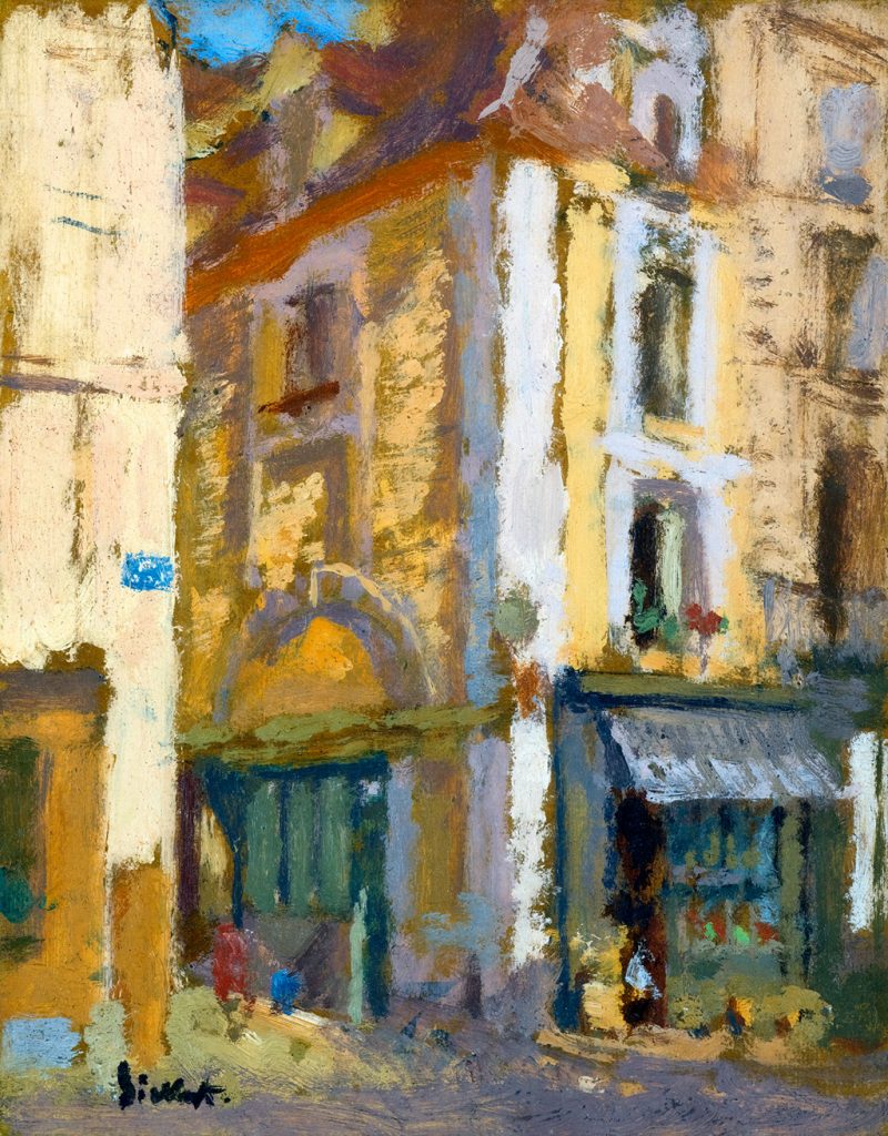 1902- Walter Richard Sickert -  A Street corner, Dieppe